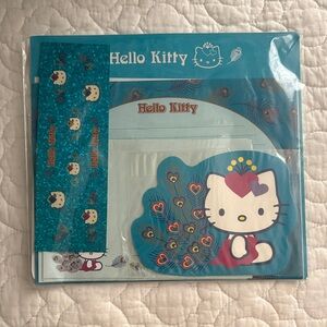 RARE Hello Kitty 2001 Blue and Red Stationery Set